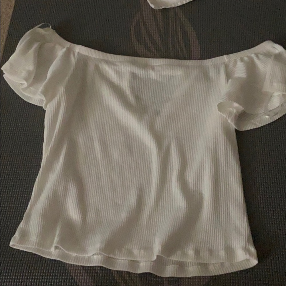 Mango off the shoulder shirt